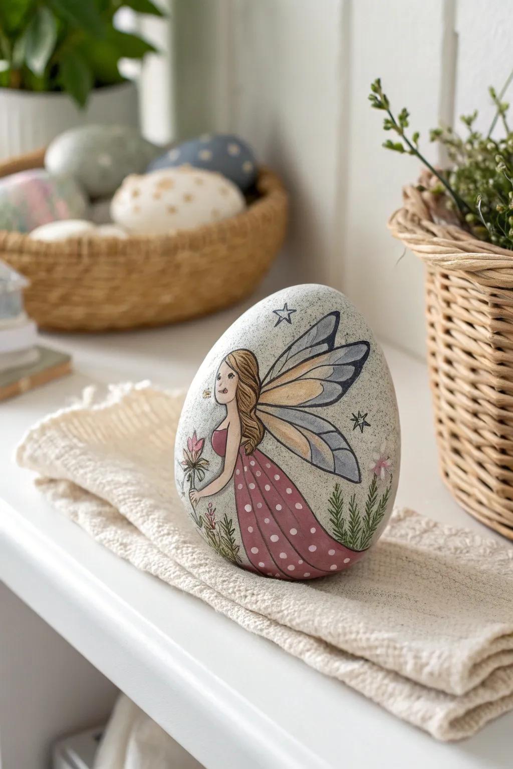 Transform your space with a touch of magic: meet the enchanting fairy pet rock!