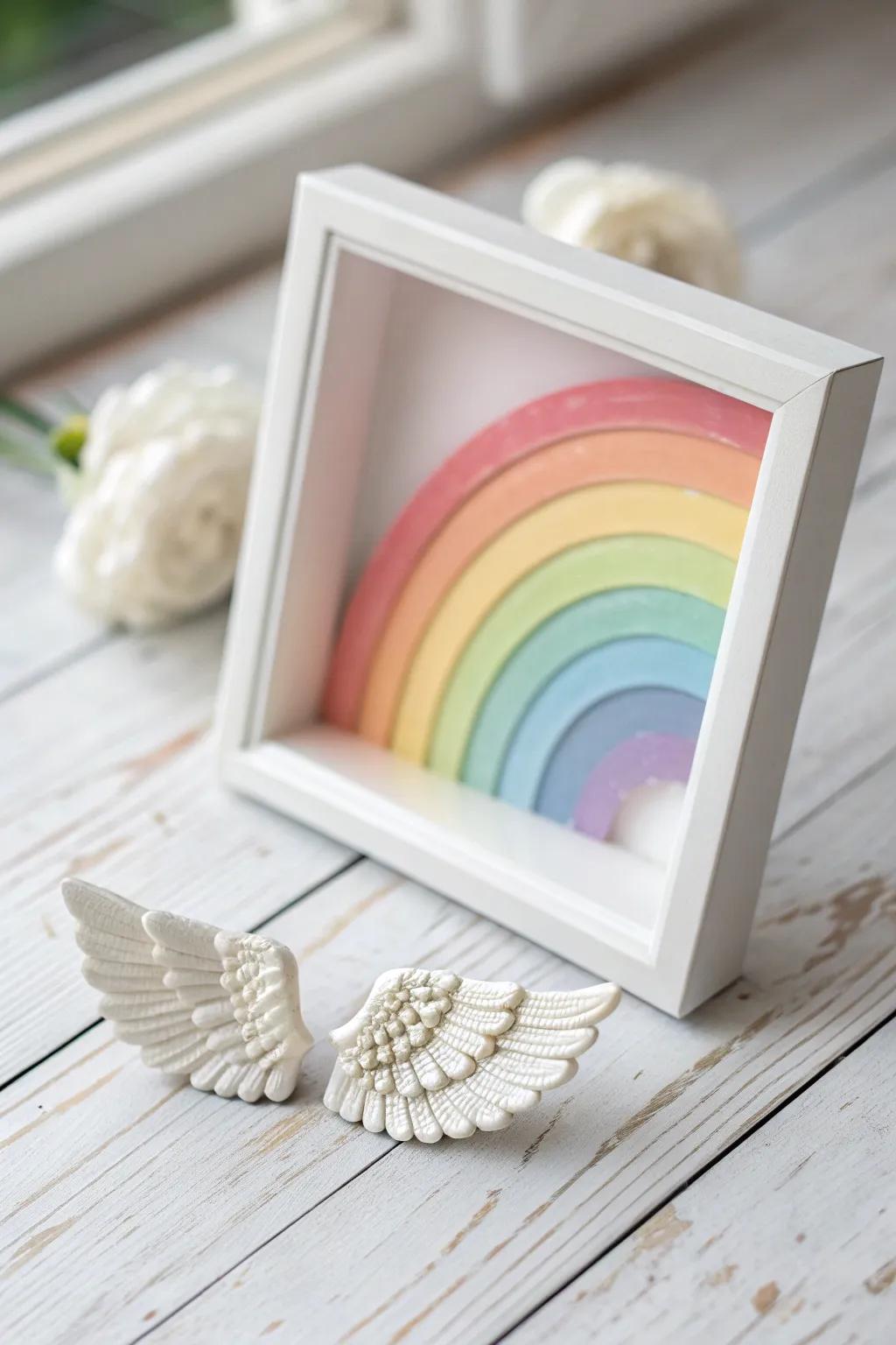 Celebrate cherished memories with a Rainbow Bridge tribute, blending color and craftsmanship in serene harmony.