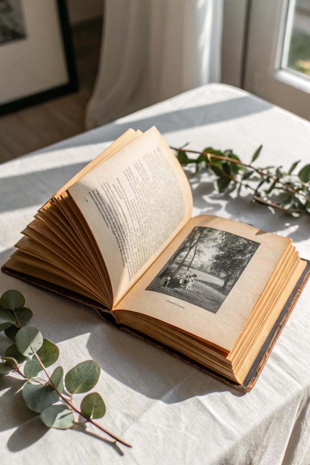 Rediscover the charm of vintage with a bookish twist – perfect for a cozy, minimalist setting.