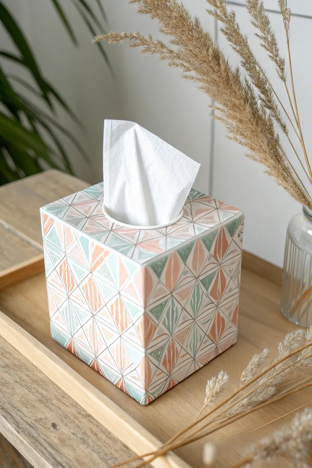 Elevate your space with this chic tissue box cover—where Scandinavian minimalism meets Boho flair!