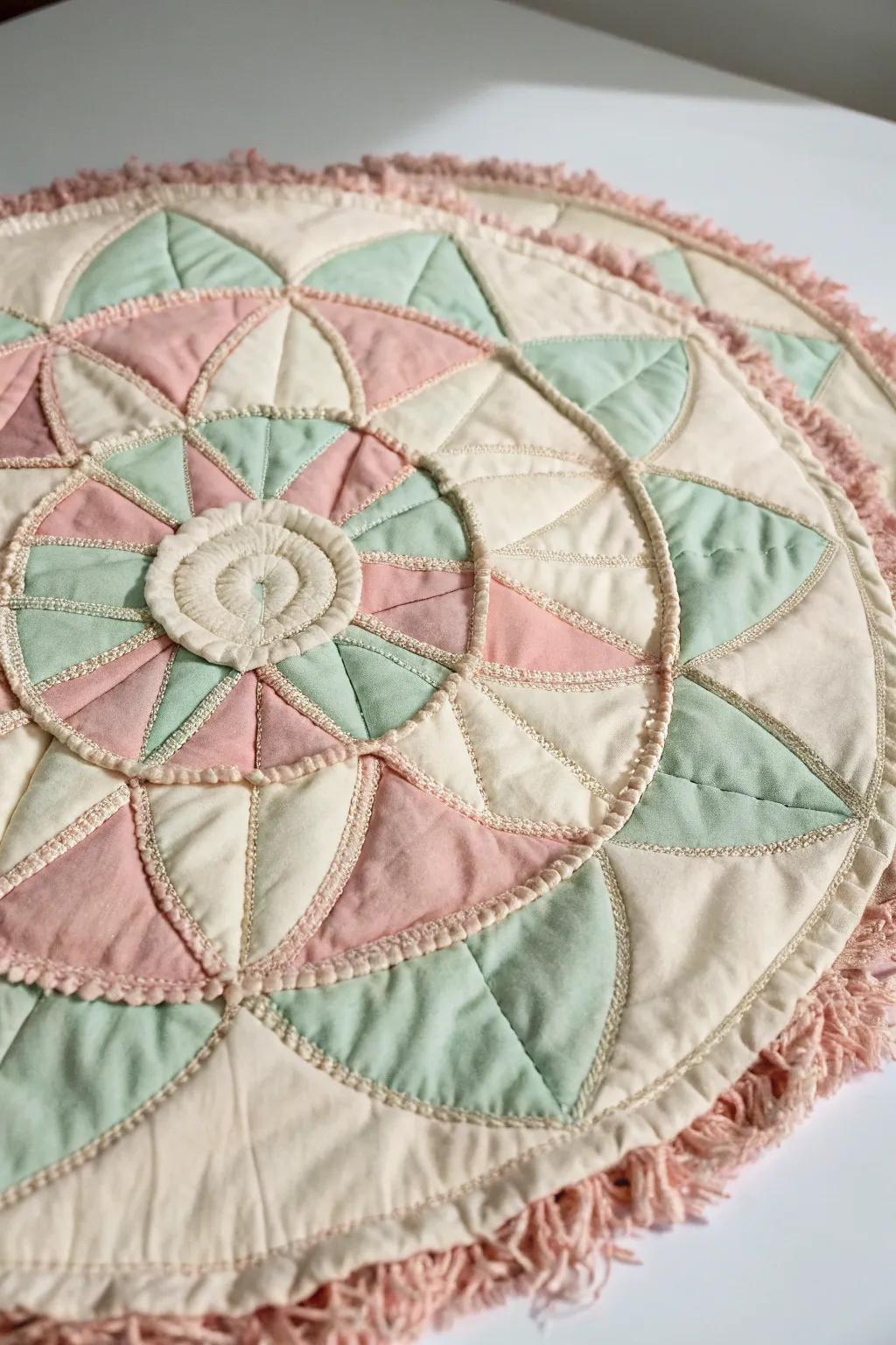 Discover the charm of handcrafted rag quilt rosettes, where simplicity meets whimsy.
