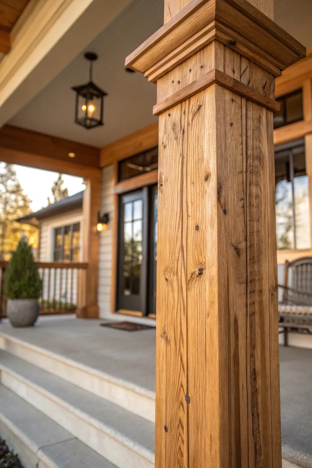 Transform your entryway with the timeless charm of cedar posts.