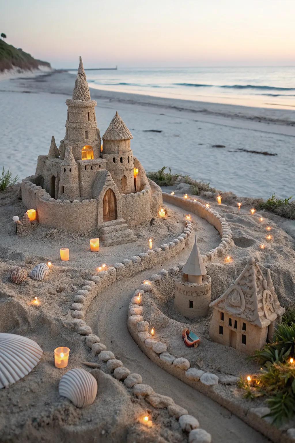 Step into a miniature world where creativity meets the tranquility of the sea. 🏖️✨