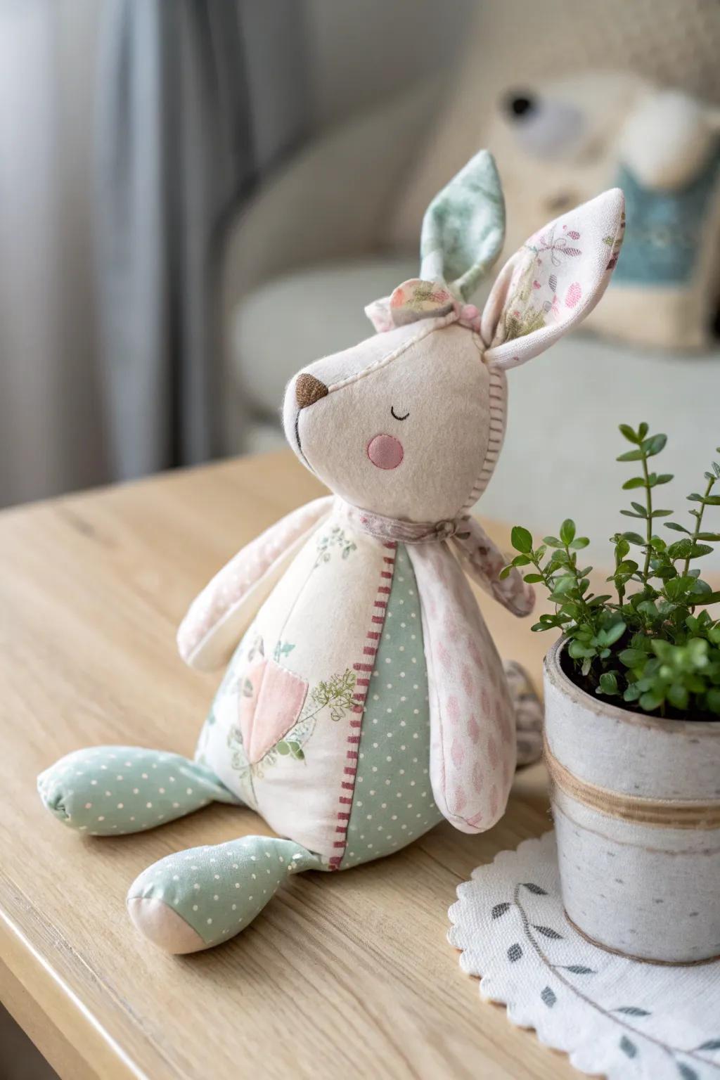Crafted with love: A whimsical plush toy that delights both kids and adults alike. Perfect for playtime or as a charming decor piece.