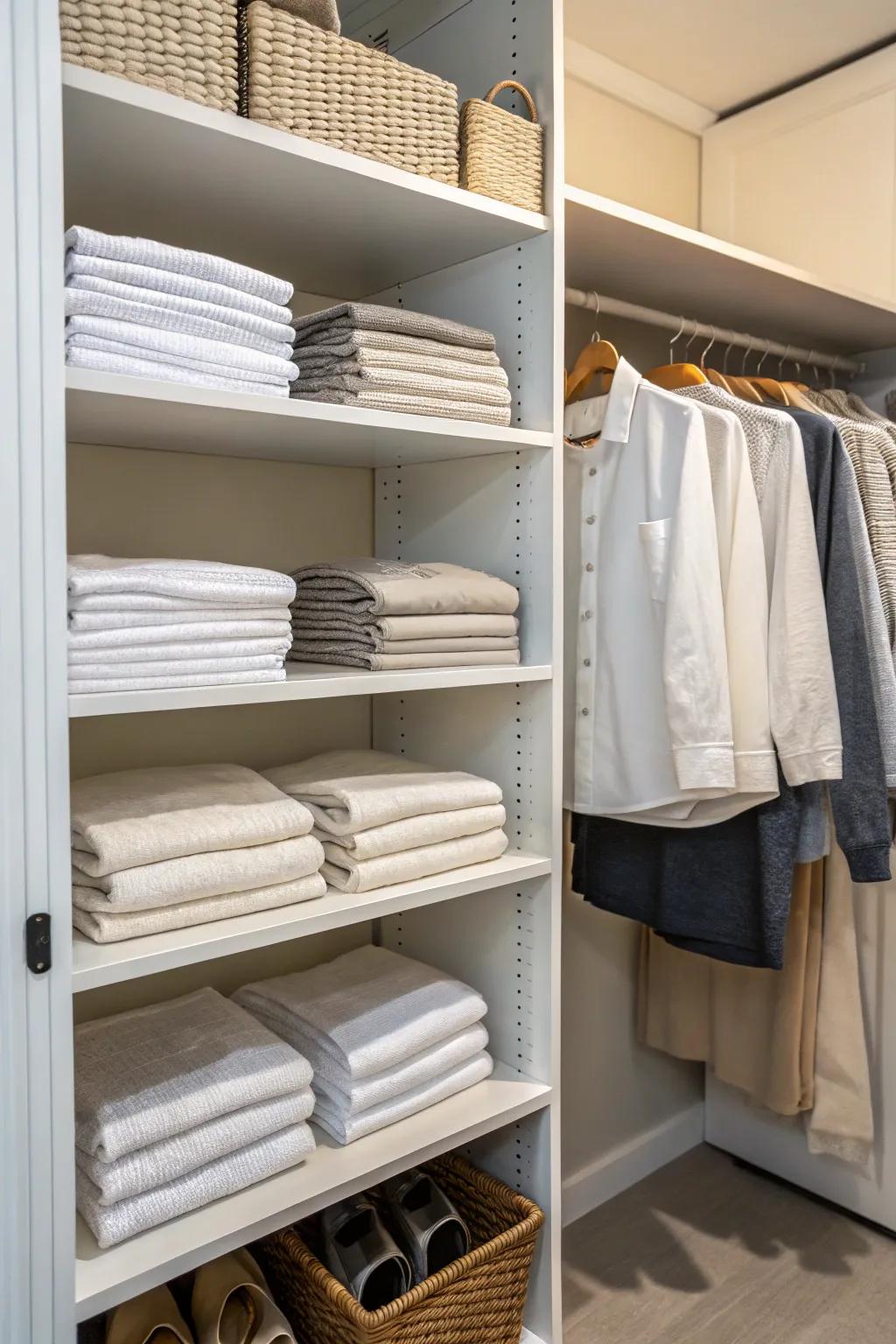 Shelf risers effectively increase your storage capacity and maintain order.