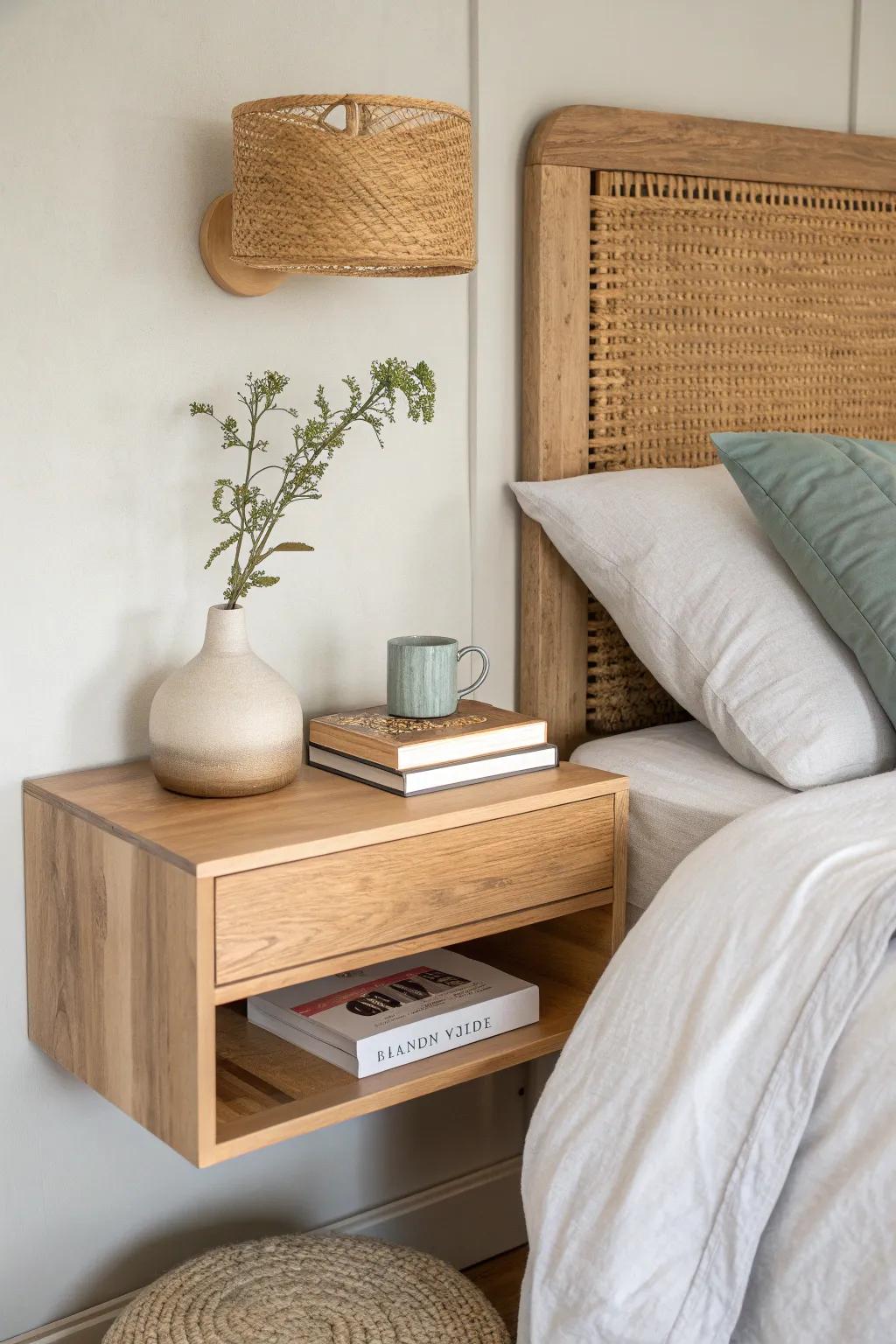 Elevate your bedroom with a floating fantasy—where elegance meets space-saving simplicity.