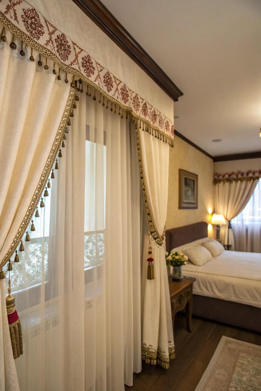 Curtain trims add a playful and personalized touch to your window treatments.