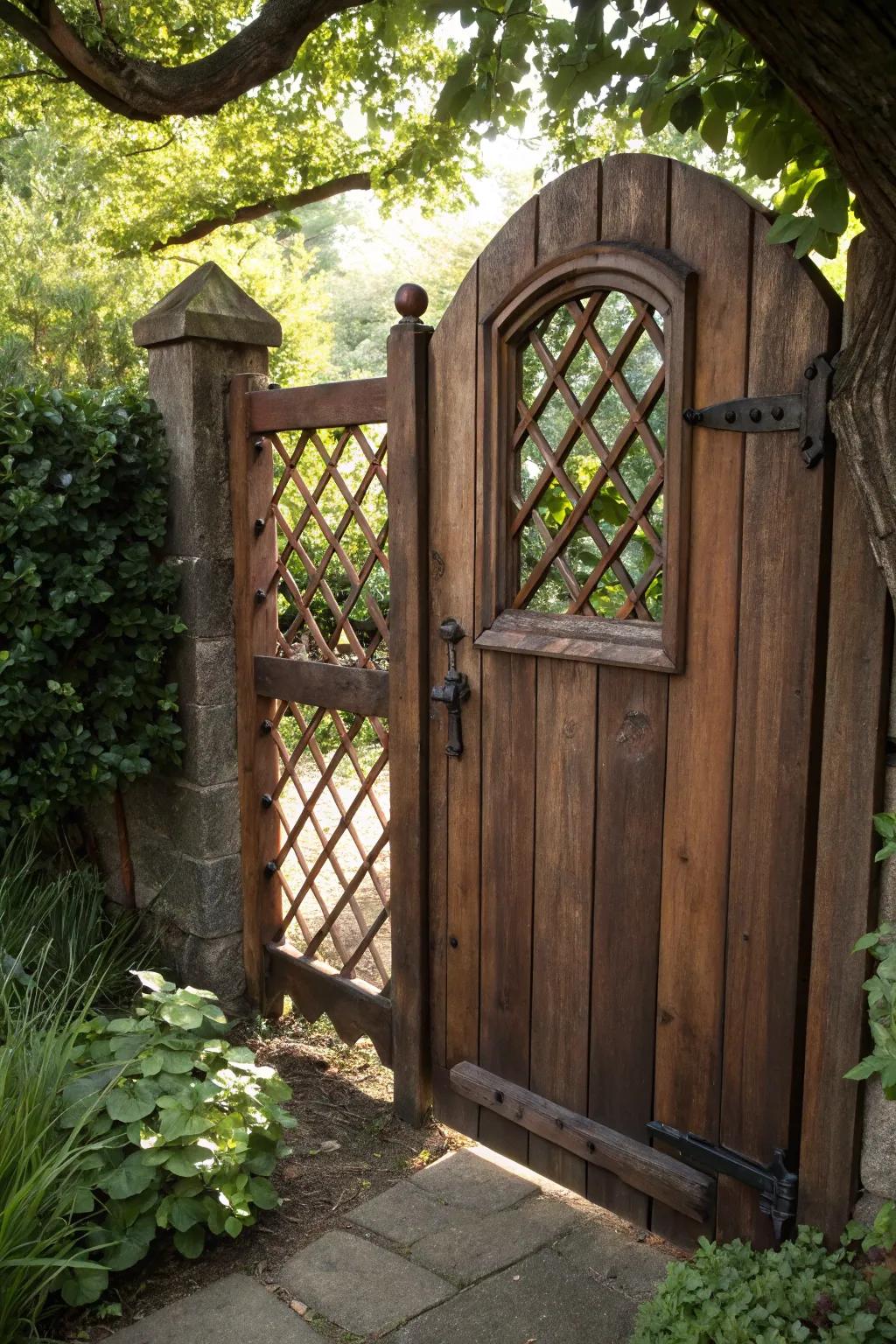Discover the charm of a lattice window gate – where elegance meets intrigue.