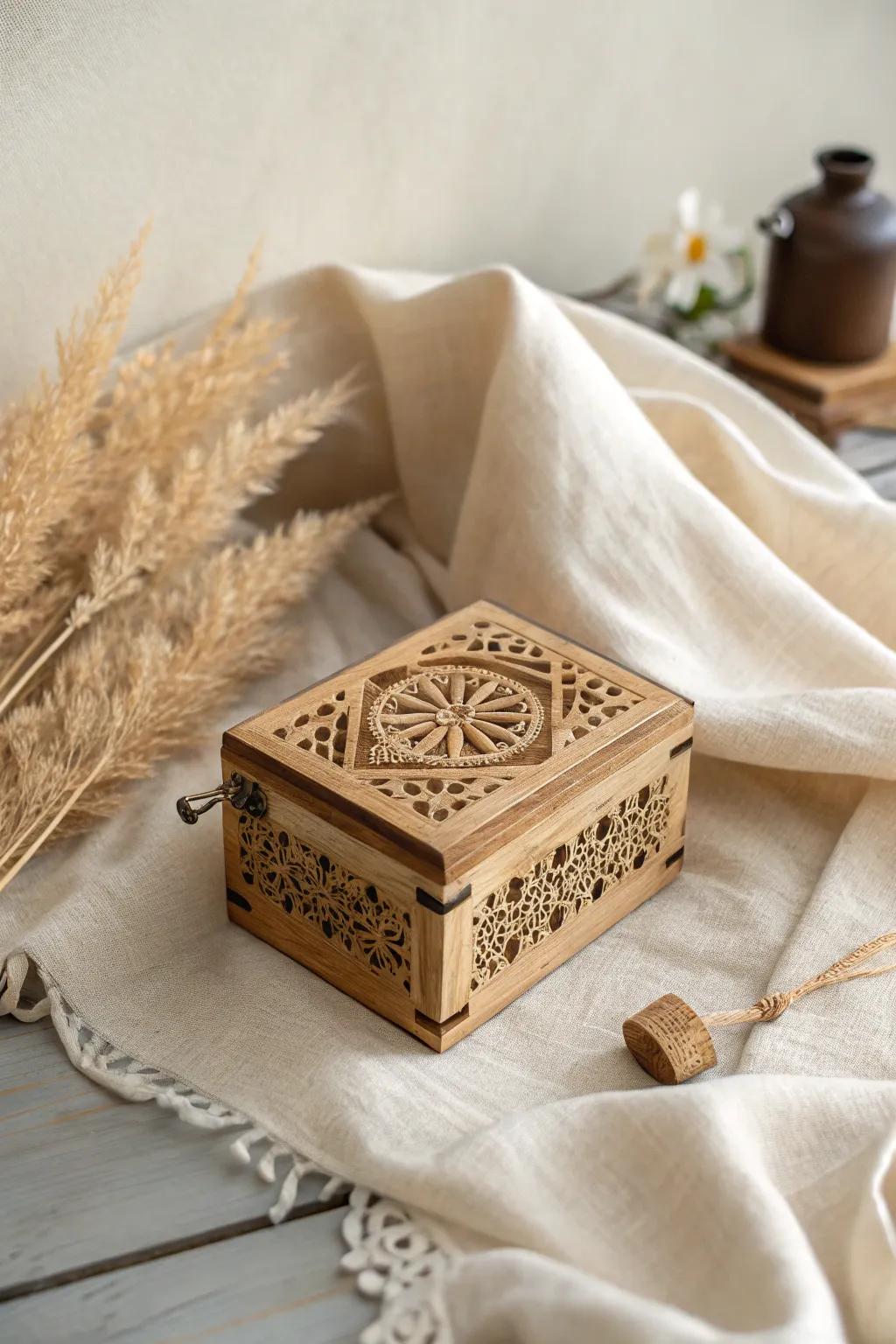 Capture the soul of your travels with the timeless charm of a handcrafted music box.