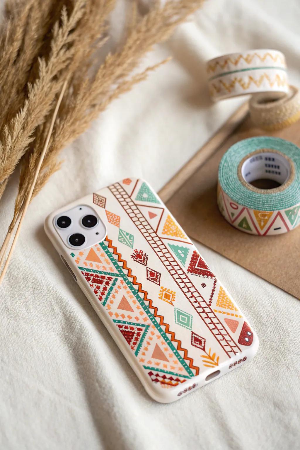 Transform your phone into a work of art with minimalist tape designs.