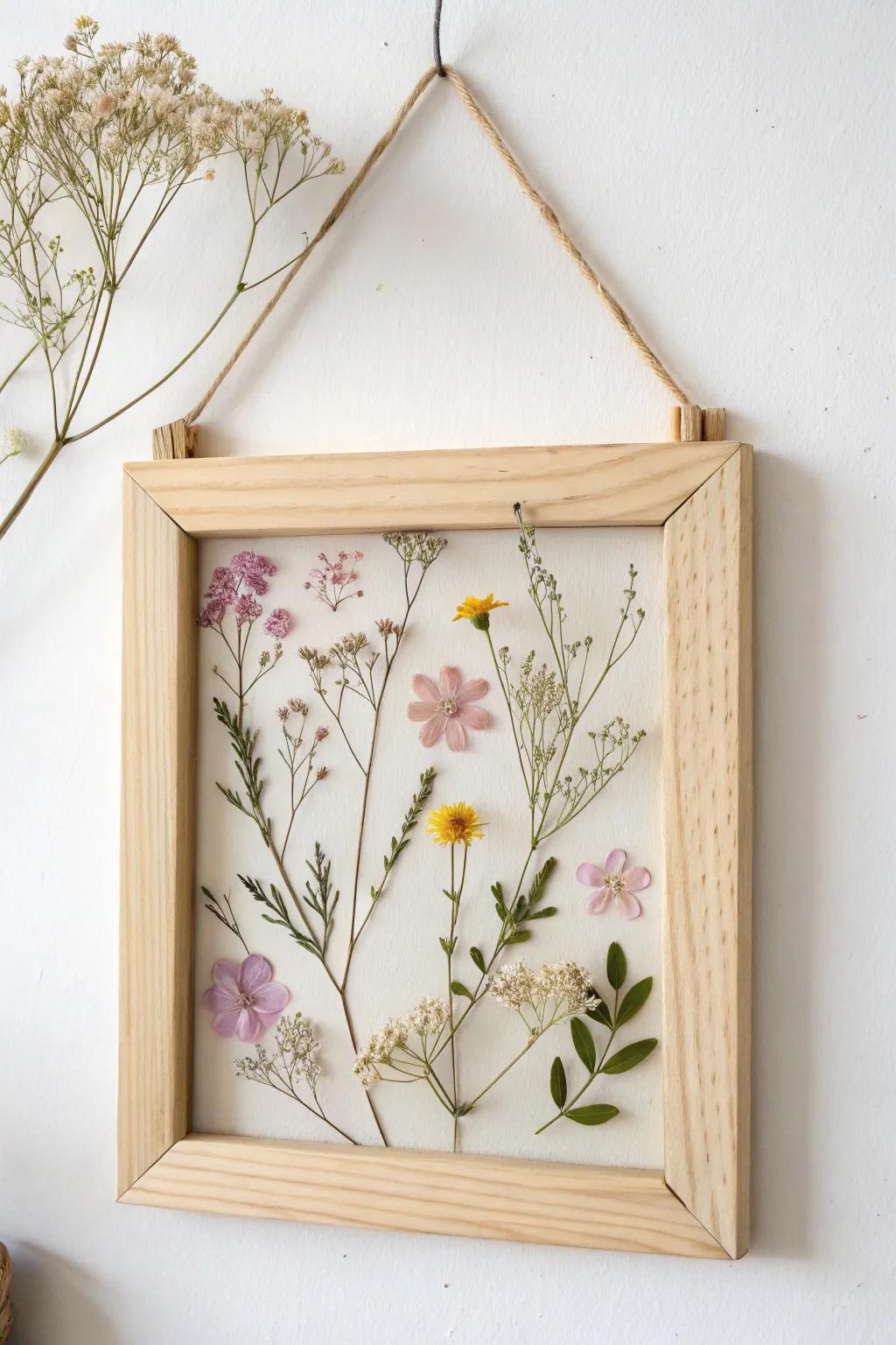 Nature encapsulated: bring timeless beauty to your space with pressed flower frames.