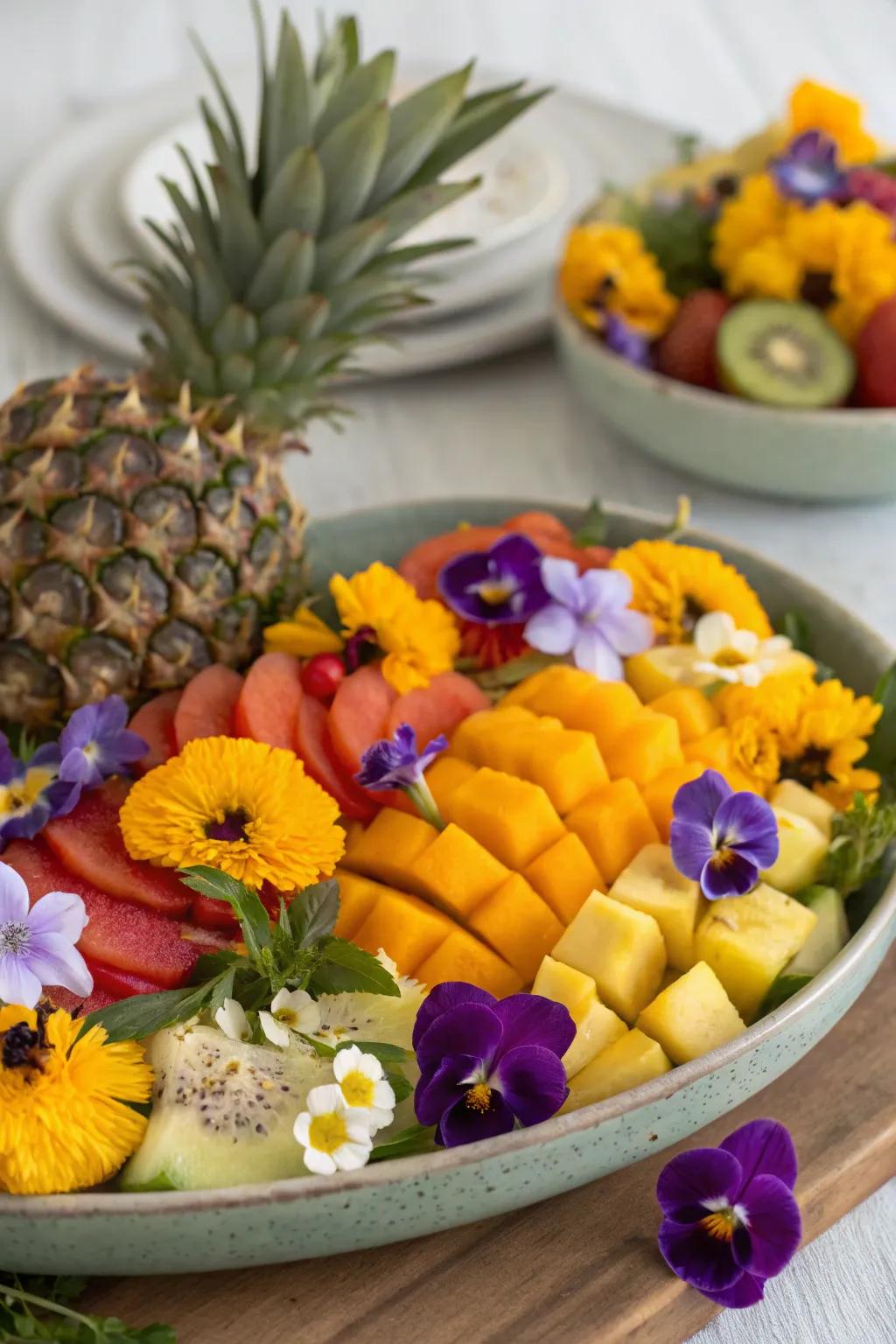 Edible flowers add a touch of natural beauty and elegance.