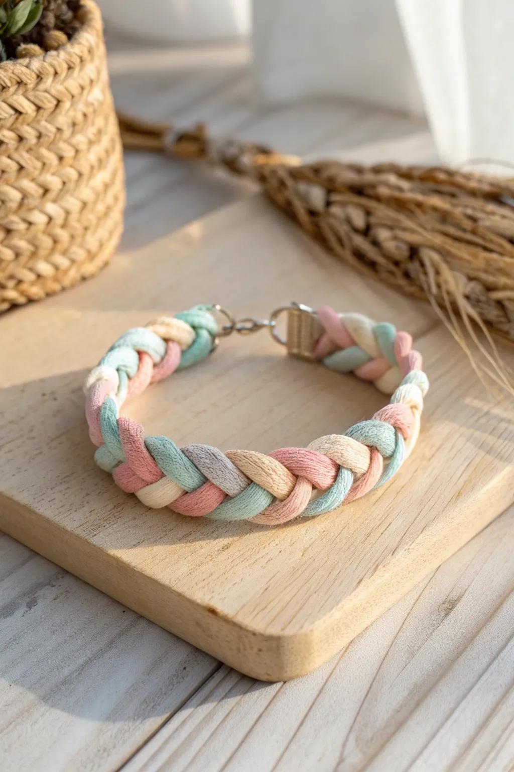Transform fabric scraps into charming bracelets and let creativity shine!