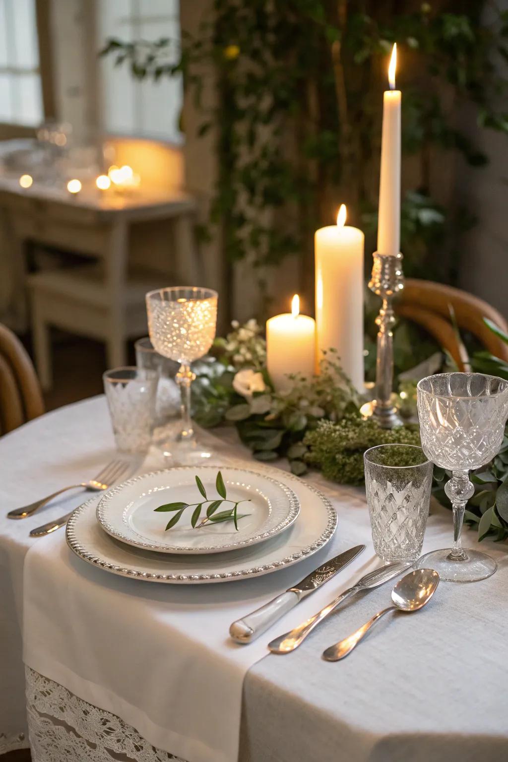 An elegant table setting for intimate dining.