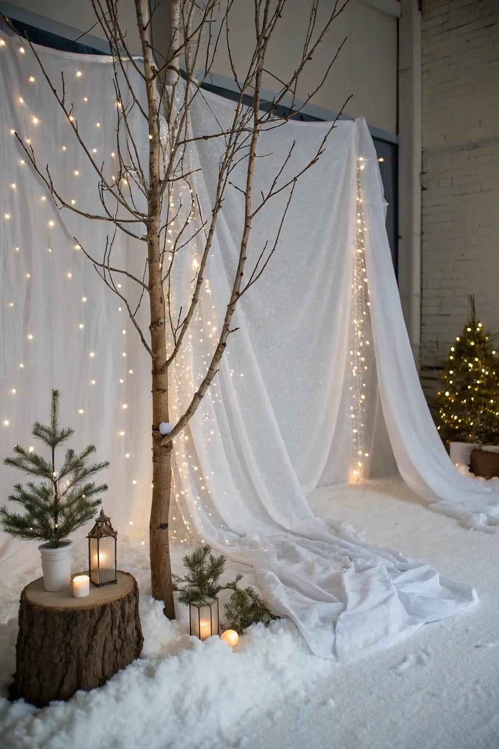 Capture memories with a winter wonderland backdrop.