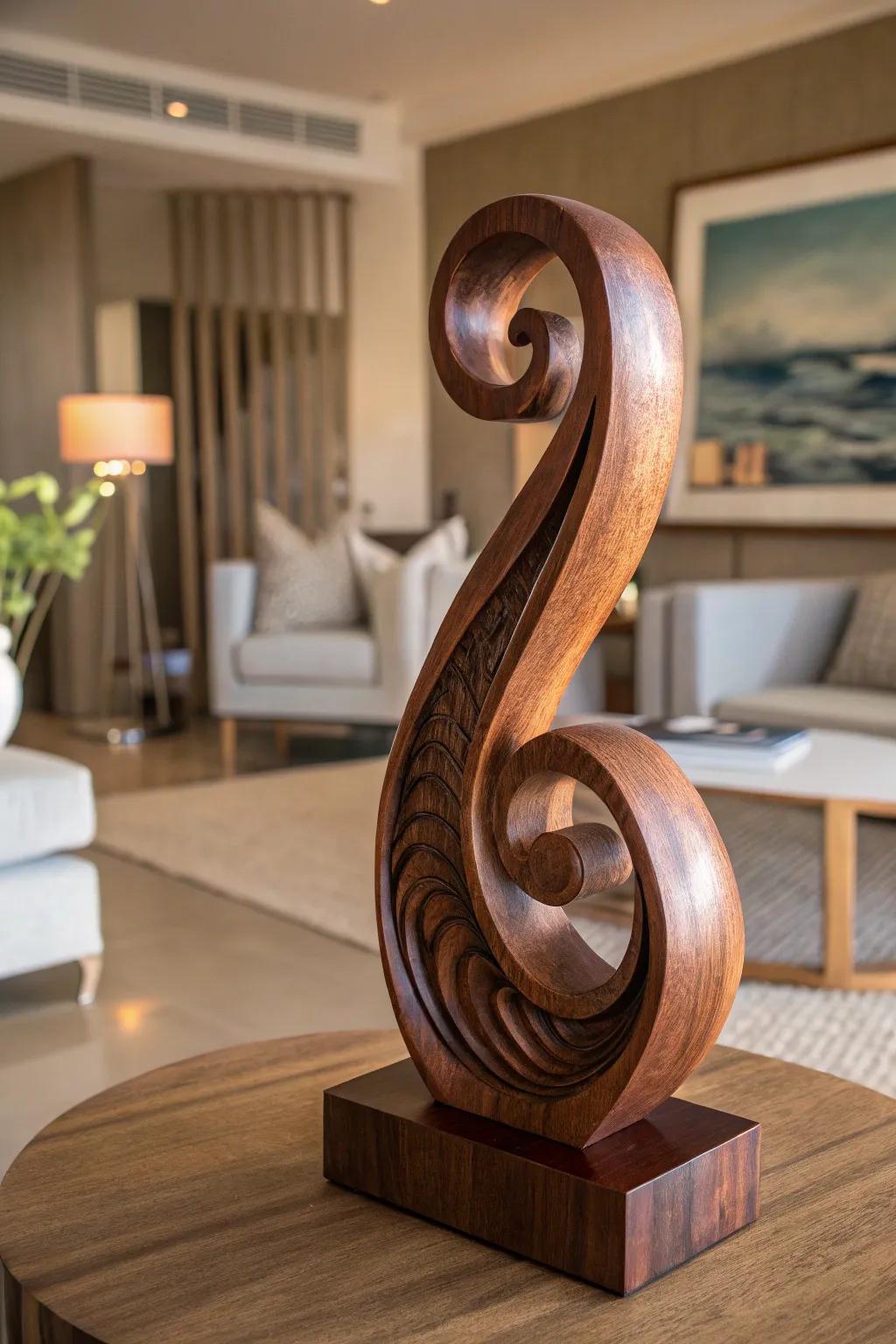 Unleash your creativity with stunning wooden sculptures that transform any room into a gallery.