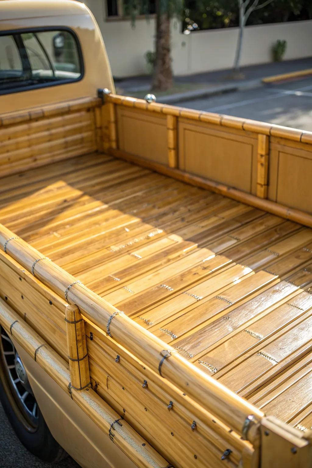 Elevate your truck with the eco-friendly elegance of a bamboo bed—sustainability meets style.