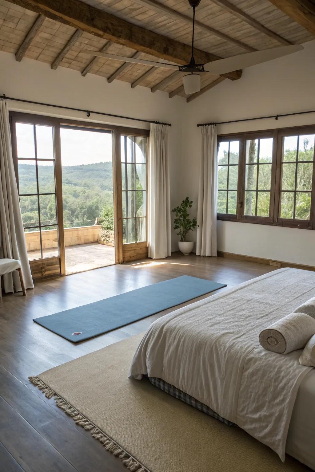 Ample space allows for a full range of motion and relaxation.