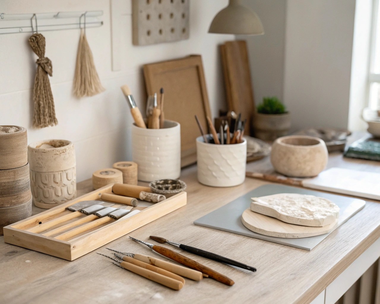 Proper workspace setup enhances the sculpting experience.