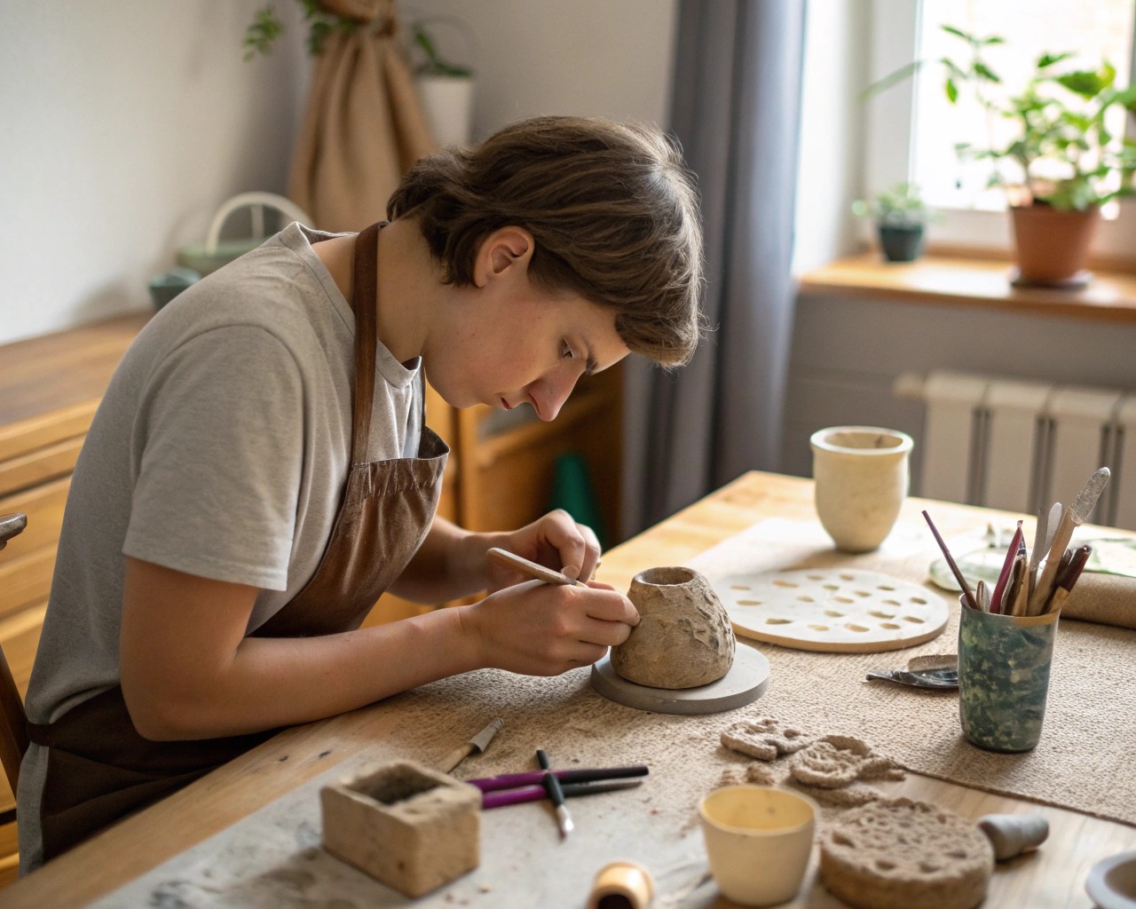 Starting with simple forms eases the first steps in mini sculpture crafting.