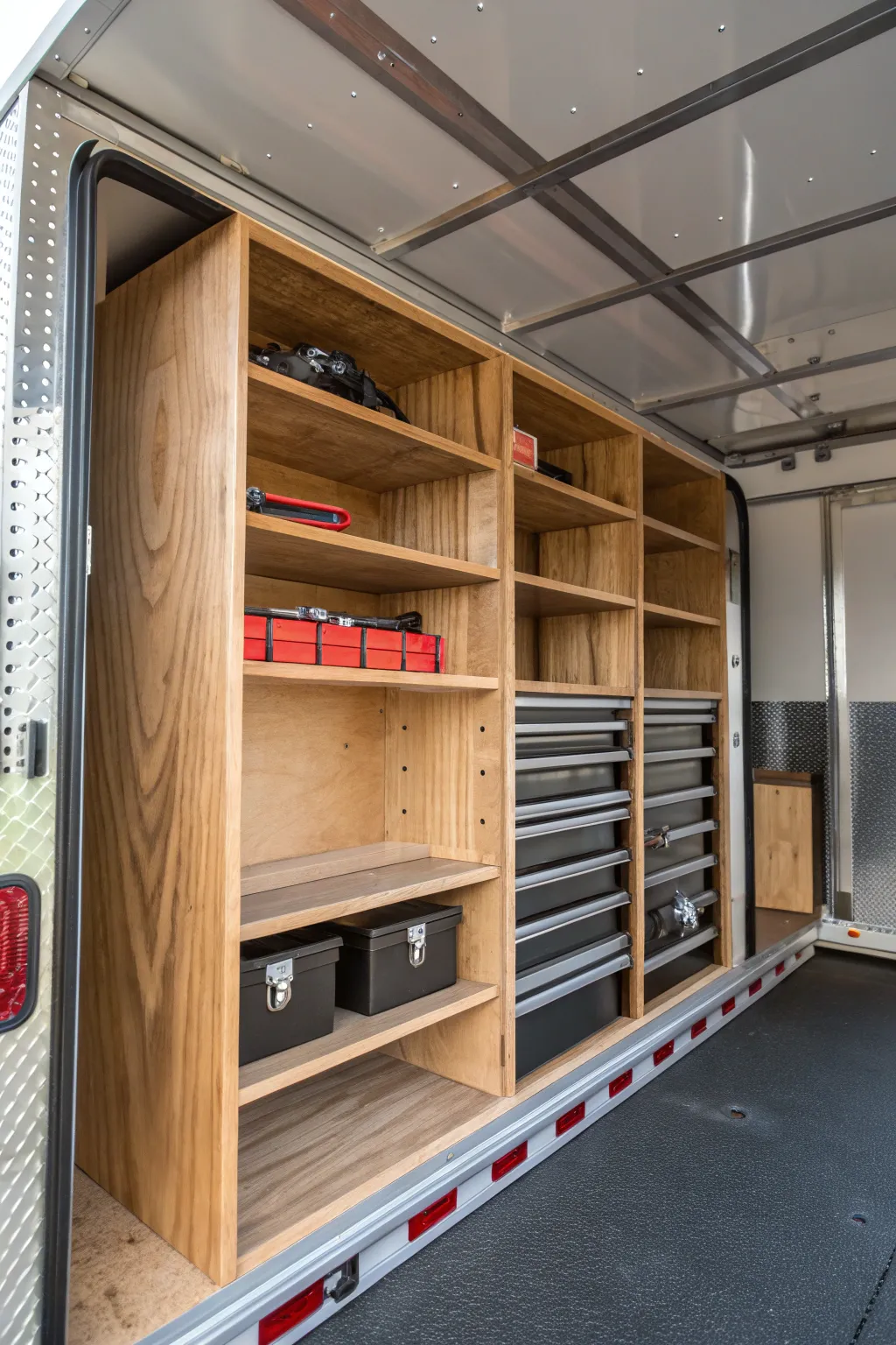 18+ Clever Cargo Trailer Shelving Ideas
