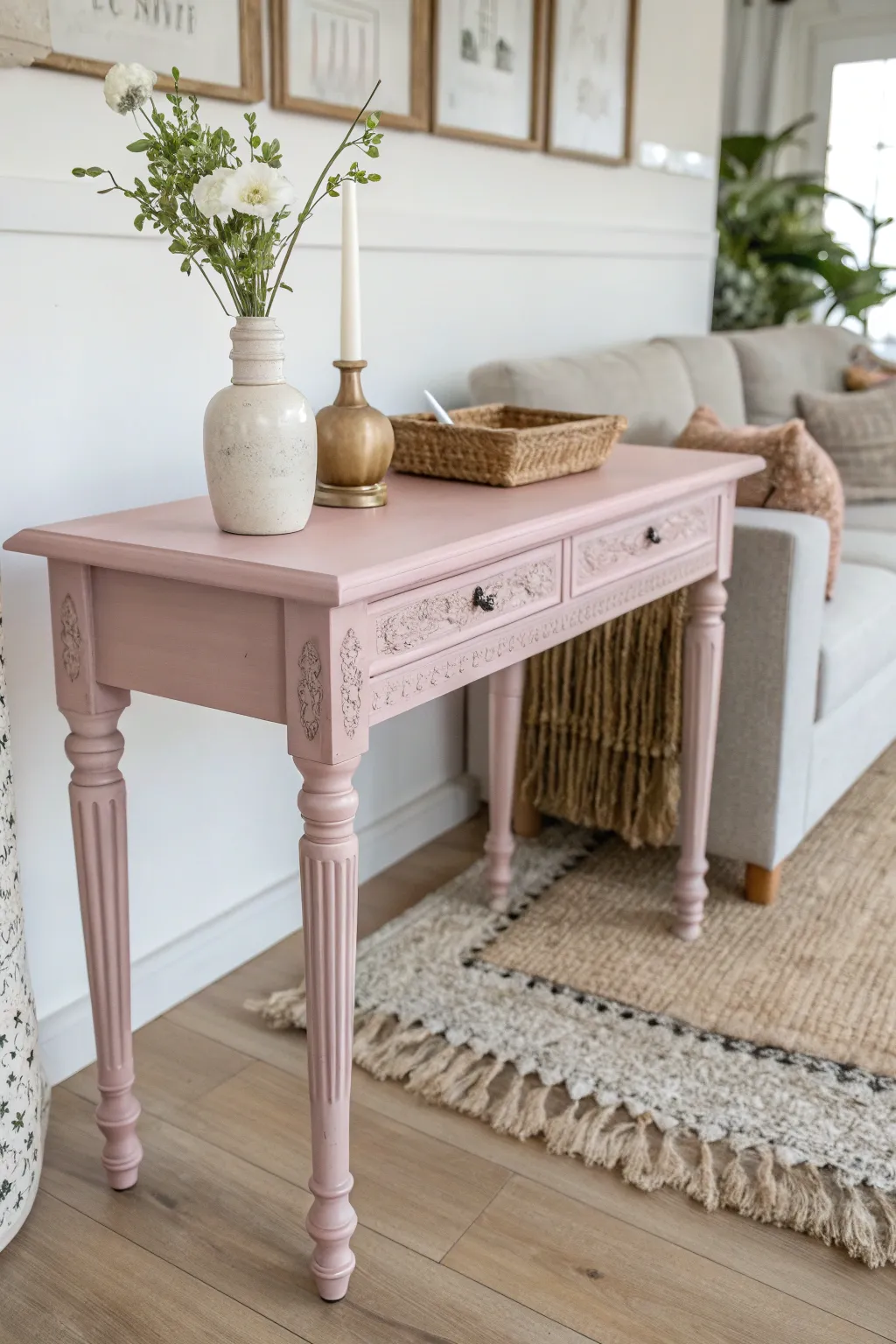 19+ Inspiring Painted Sofa Table Ideas
