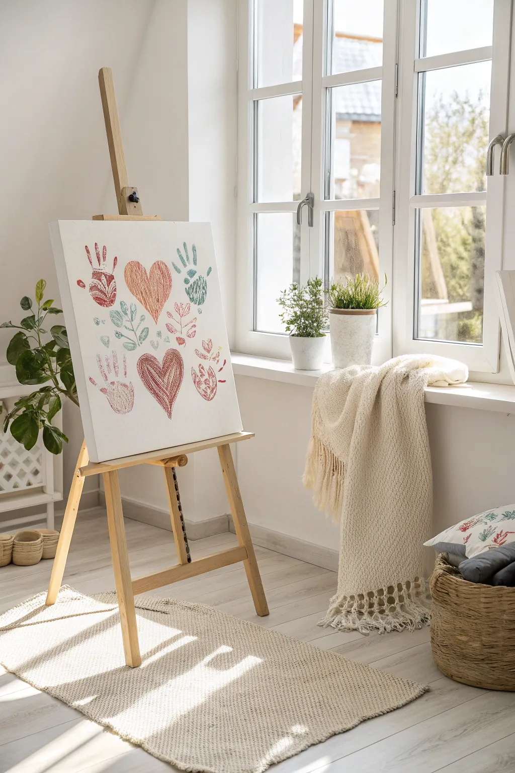 18+ Creative Family Handprint Canvas Ideas