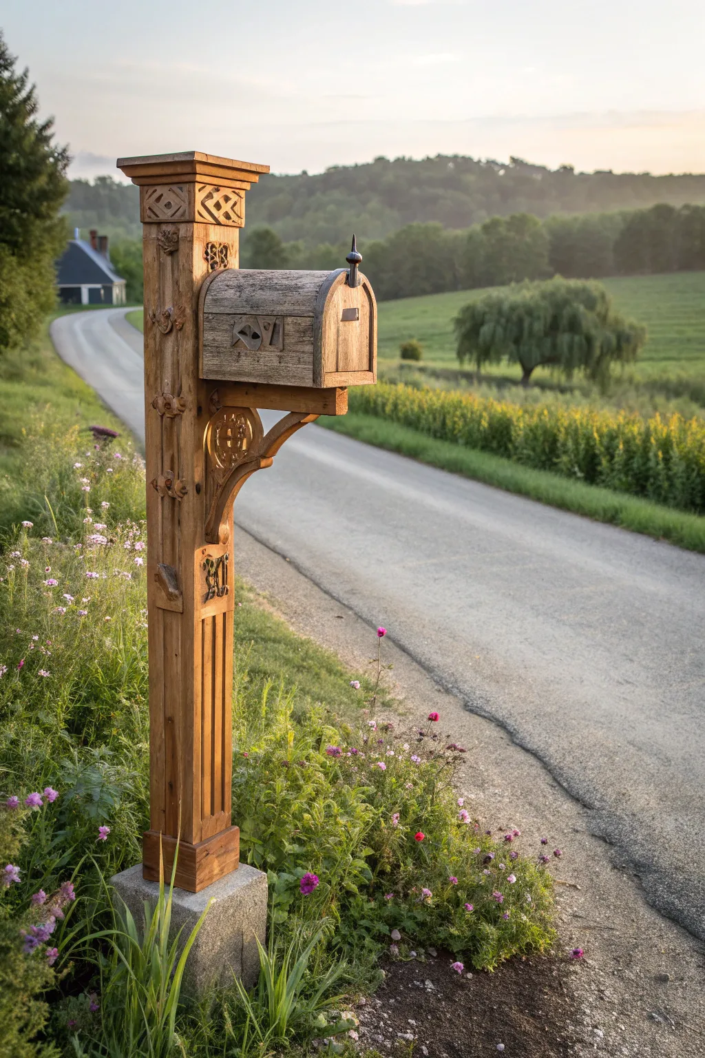 15+ Creative Cedar Mailbox Post Ideas