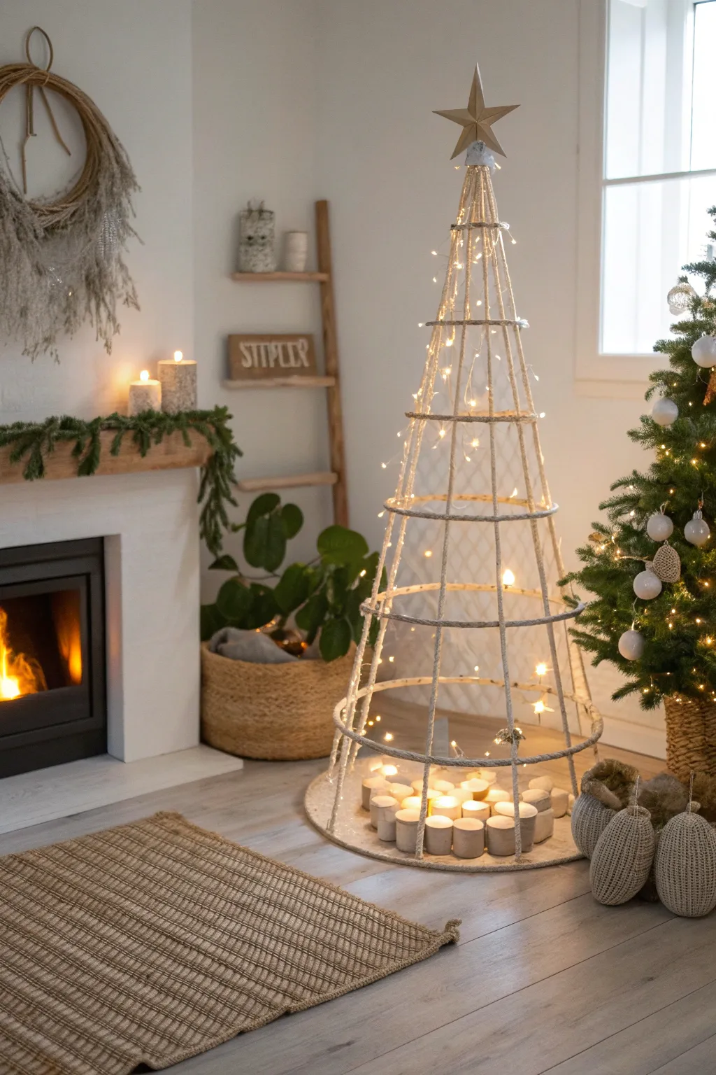 16+ Creative Tomato Cage Christmas Tree Ideas