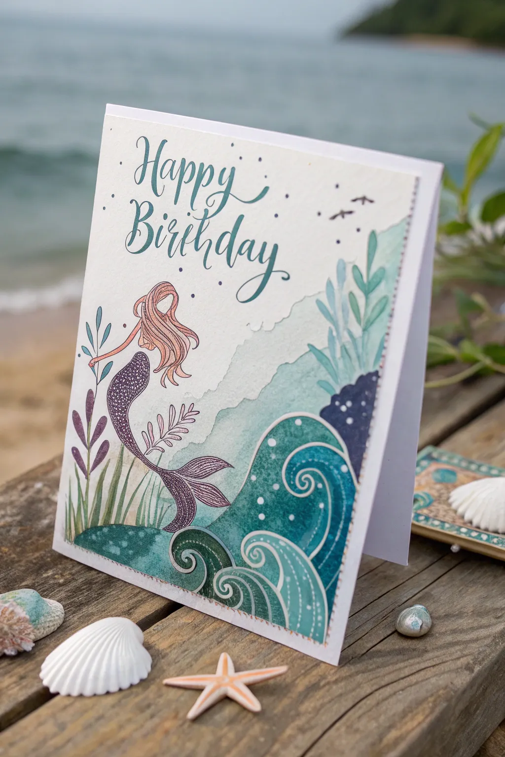 20+ Charming Mermaid Birthday Card Ideas