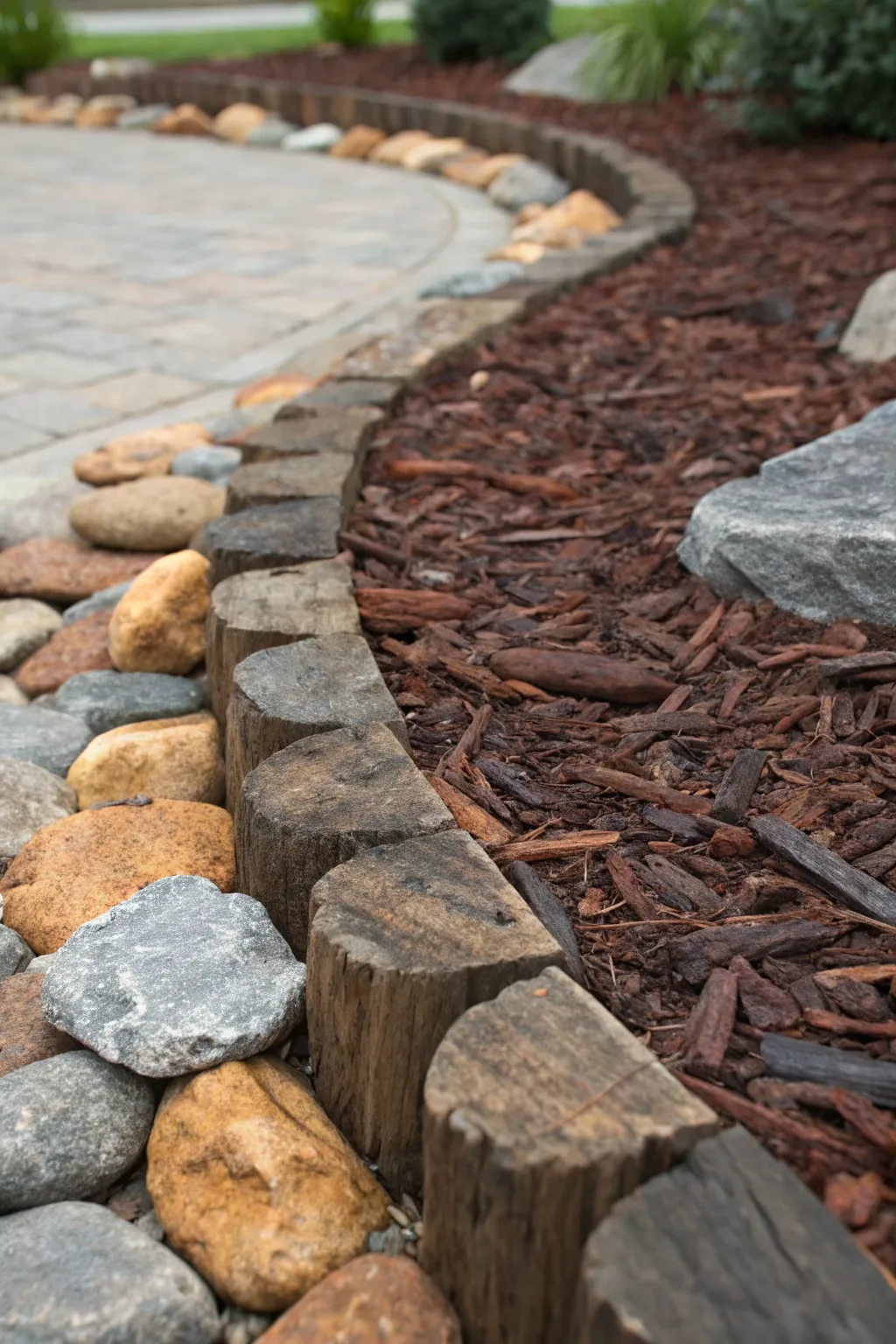 19+ Creative Log Edging Ideas for Your Garden