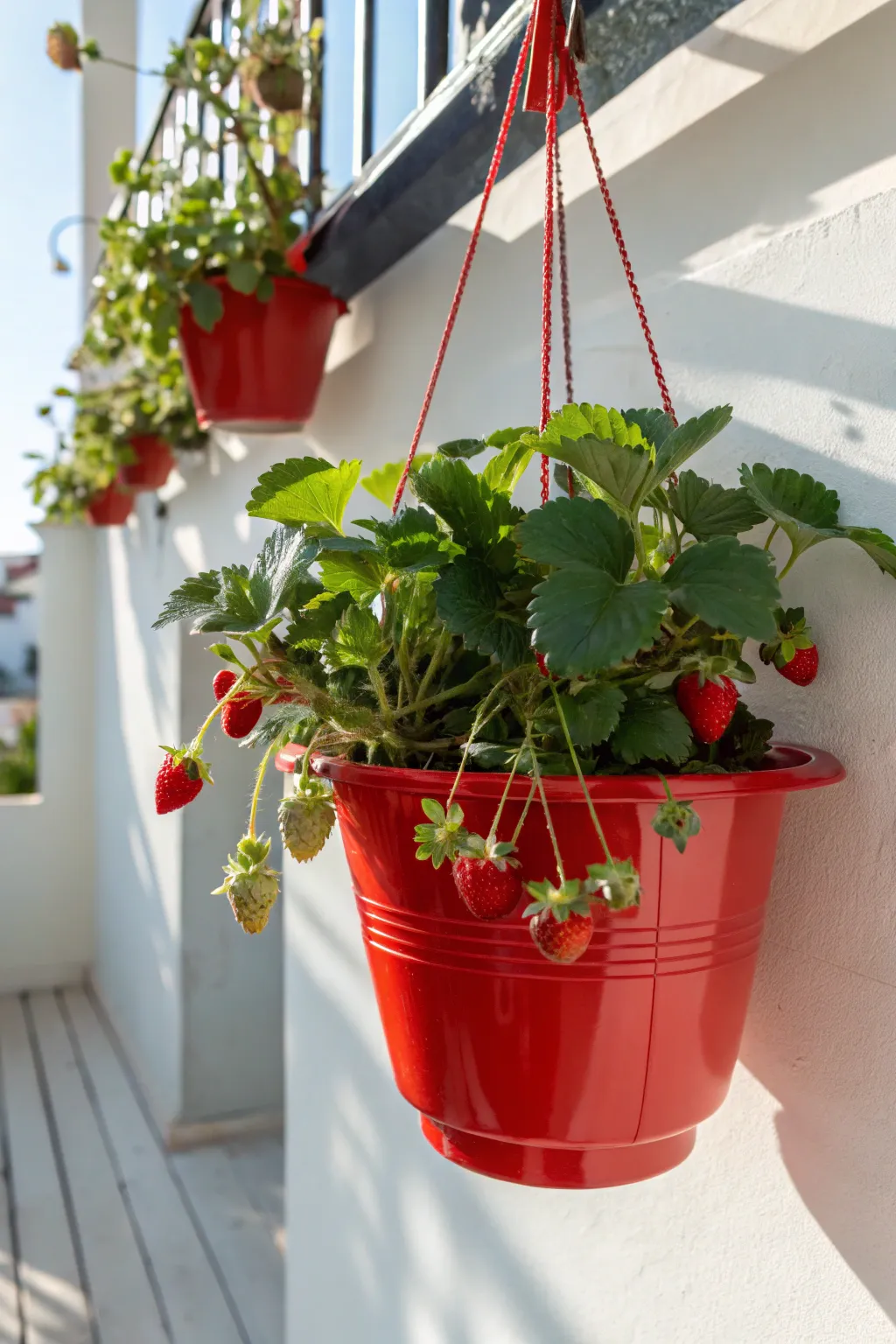 19+ Creative Hanging Strawberry Planter Ideas
