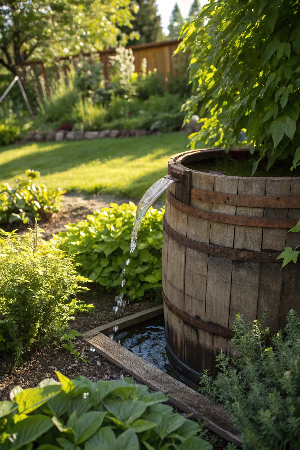 16+ Creative Rain Barrel Overflow Ideas